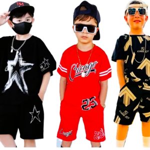 premium quality boys t-shirt 3pice combo set