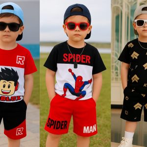 premium quality boys t-shirt 3pice combo set