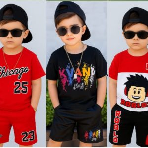 premium quality boys t-shirt 3pice combo set